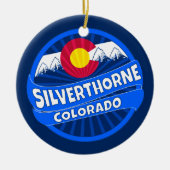 Silverthorneコロラド州山の破烈のオーナメント セラミックオーナメント (正面)