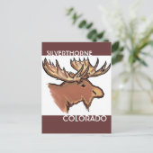 Silverthorne Coloradoブラウンムース葉書 ポストカード (スタンド正面)