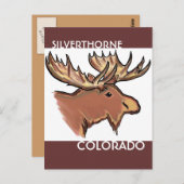 Silverthorne Coloradoブラウンムース葉書 ポストカード (正面/裏面)