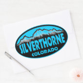 Silverthorne Coloradoブルーオーバルシール 楕円形シール (封筒)