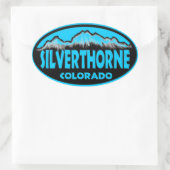 Silverthorne Coloradoブルーオーバルシール 楕円形シール (バッグ)
