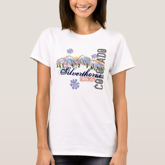 Silverthorne Colorado昇格レディースティー Tシャツ (正面)