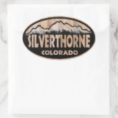 Silverthorne Colorado木材は楕円形のシールに署名 楕円形シール (バッグ)