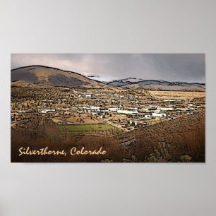 Silverthorne Colorado風光明媚な山の町のポスター ポスター