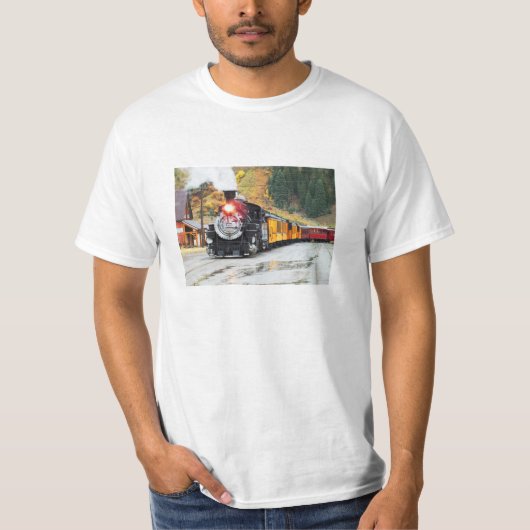Silverton、米国の蒸気の列車 Tシャツ (正面)