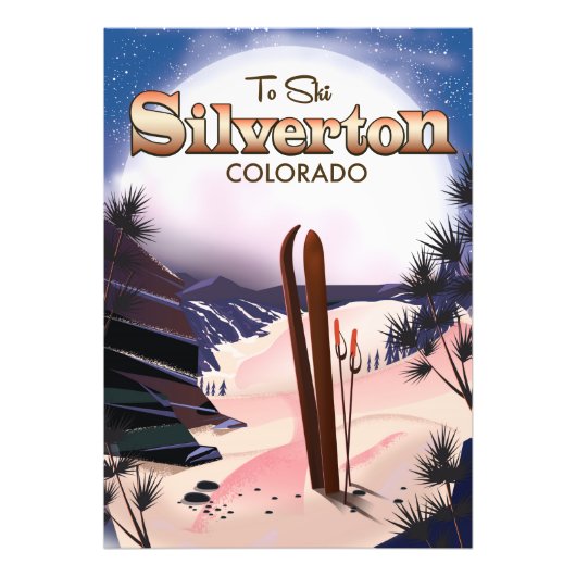 Silverton Coloradoスキーポスター フォトプリント (正面)