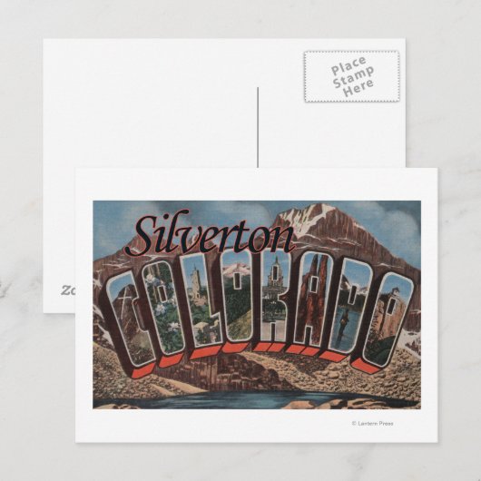 Silverton, Colorado - Large Letter Scenes ポストカード (正面/裏面)