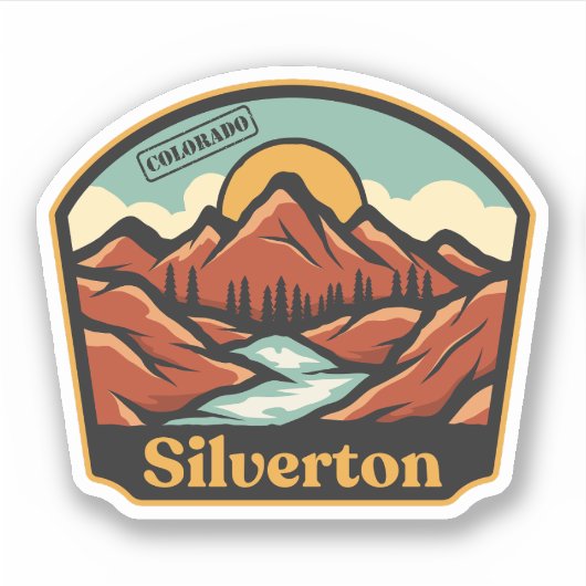 Silverton, Colorado Sticker シール (正面)