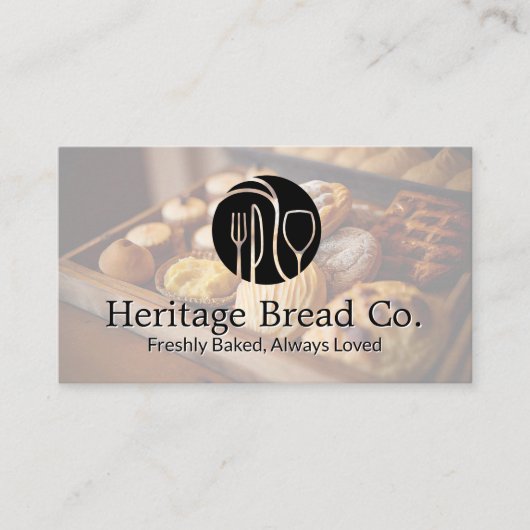 Silverware Logo | Bread Pastries Background 名刺 (正面)