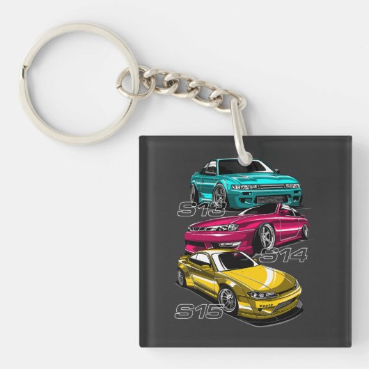 SILVIAの「S」シャーシの進化 キーホルダー (正面)