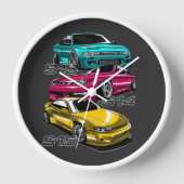 SILVIAの「S」シャーシの進化 壁時計 (正面)