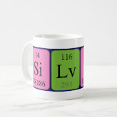 Silvio周期表名mug コーヒーマグカップ (正面左)