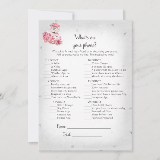 Silvr Flamingo Ballerinaあなたの携帯ゲームの何 招待状 (正面)