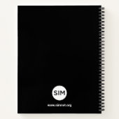 SIMインティール(緑がかった色)(黒) ノートブック (裏面)