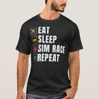 Sim食べレースリピートSimレーサー Tシャツ