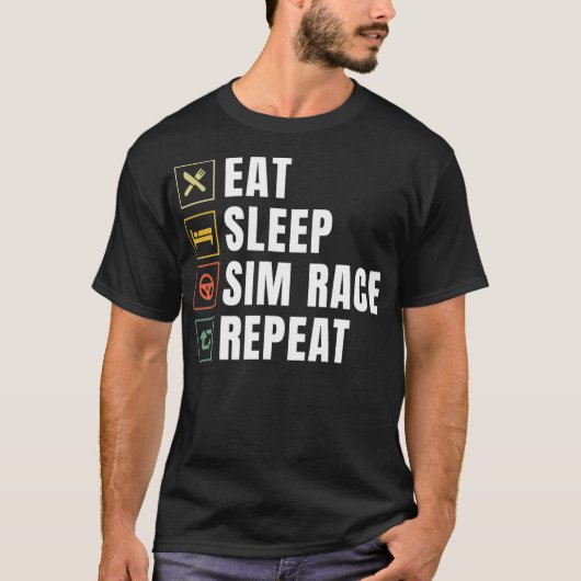 Sim食べレースリピートSimレーサー Tシャツ (正面)