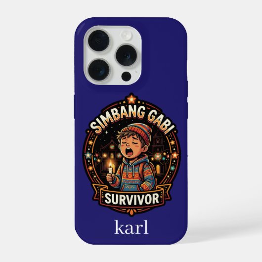 Simbang Gabi サバイバー アメリカ フィリピン人 クリスマス iPhoneケース (裏面)