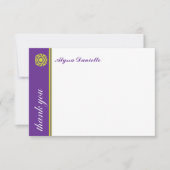 Simcha紫色のバルミツワーは感謝していしています サンキューカード (正面)