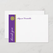 Simcha紫色のバルミツワーは感謝していしています サンキューカード (正面/裏面)