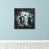 Simchatトーラ踊りとスクロールキャンバスアートプリント キャンバスプリント (インサイチュ (ウッドフロア))