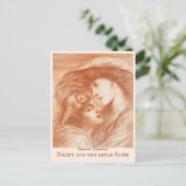 Simeon Solomon Nightとその子どもの睡眠CC0270 ポストカード (スタンド正面)