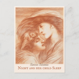 Simeon Solomon Nightとその子どもの睡眠CC0270 ポストカード