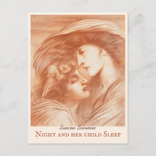Simeon Solomon Nightとその子どもの睡眠CC0270 ポストカード (正面)
