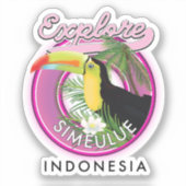 Simeulue Indonesiaのロゴを探る。 シール (正面)