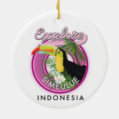 Simeulue Indonesiaのロゴを探る。 セラミックオーナメント (裏面)