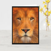 Simha Lion Greeting Card (空白の) カード (黄色い花)