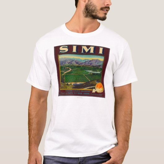 SimiオレンジLabelSantaスサーナ、カリフォルニア Tシャツ (正面)