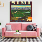 Simi Orange LabelSanta Susana, CA キャンバスプリント (インサイチュ (リビング))