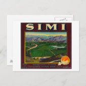 Simi Orange LabelSanta Susana, CA シーズンポストカード (正面/裏面)