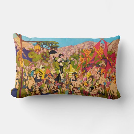 Simi Valley新年の ランバークッション (正面)