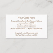 Simmental牛 名刺 (裏面)