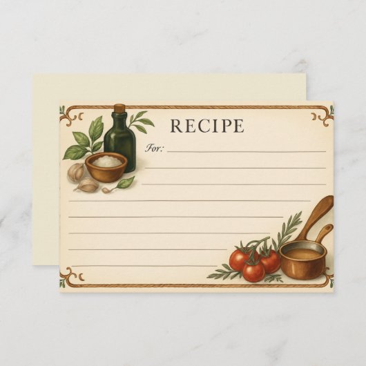 Simmering in Sicily Recipe Card (正面/裏面)