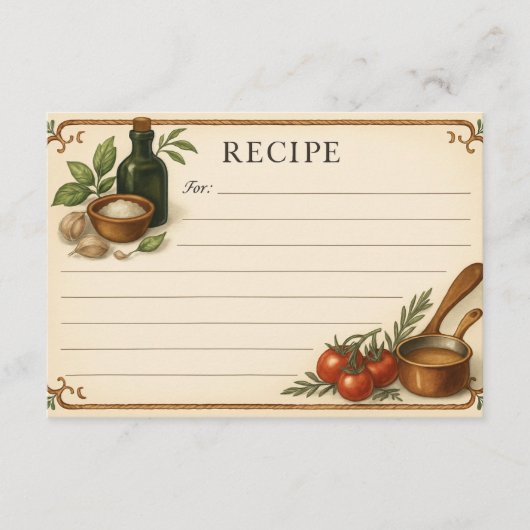 Simmering in Sicily Recipe Card (正面)