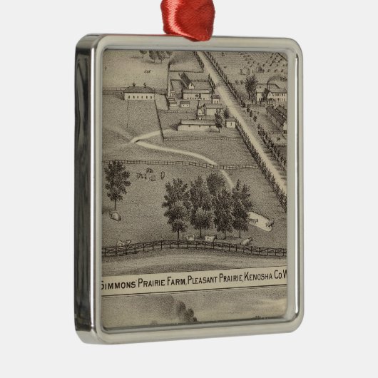 Simmonの草原の農場、Kenoshaの水責め メタルオーナメント (右)