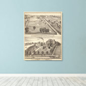 Simmon's Prairie Farm, Kenosha Water Cure キャンバスプリント (インサイチュ (ウッドフロア))