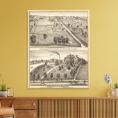 Simmon's Prairie Farm, Kenosha Water Cure キャンバスプリント (インサイチュ (リビング))