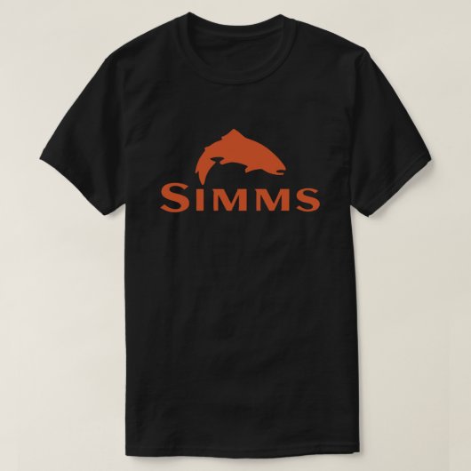 Simms魚釣りジャンプトラウプルオーバーフード付きスウェットシャツ Tシャツ (デザイン正面)