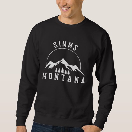 Simms Montana MT Fishing And Hiking  2 スウェットシャツ (正面)