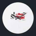 Simo I Love You ❤️ | Romantic Love Design ラージ壁時計<br><div class="desc">تصميم رومانسي مميز يحمل اسم Simo مع قبلة حمراء وكلمة I Love You.
مثالي لمنشورات الحب، الإهداءات الرومانسية، أو مشاركة مشاعر الحب بطريقة جميلة وبسيطة.
يمكن استخدامه كخلفية، منشور على السوشيال ميديا، أو إهداء لشخص مميز في حياتك. 💋❤️</div>