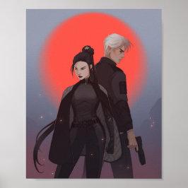 Simon & Michiko Poster - by Mona Finden ポスター