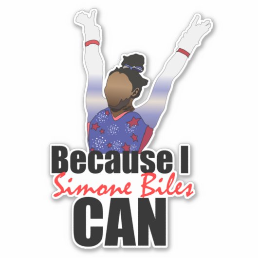 SIMONE BILES - GYMNASTER シール (正面)