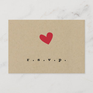 SimpeハートウェディングRSVP 出欠カード