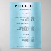 Simpel モダン Blueサロン価格表 ポスター (正面)