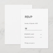 Simpel elegant Einladung Antwortkarte RSVP エンクロージャーカード (正面/裏面)