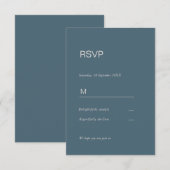 Simpel elegant Einladung Antwortkarte RSVP エンクロージャーカード (正面/裏面)