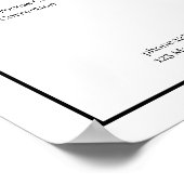 Simpel White Black Price List ポスター (角)
